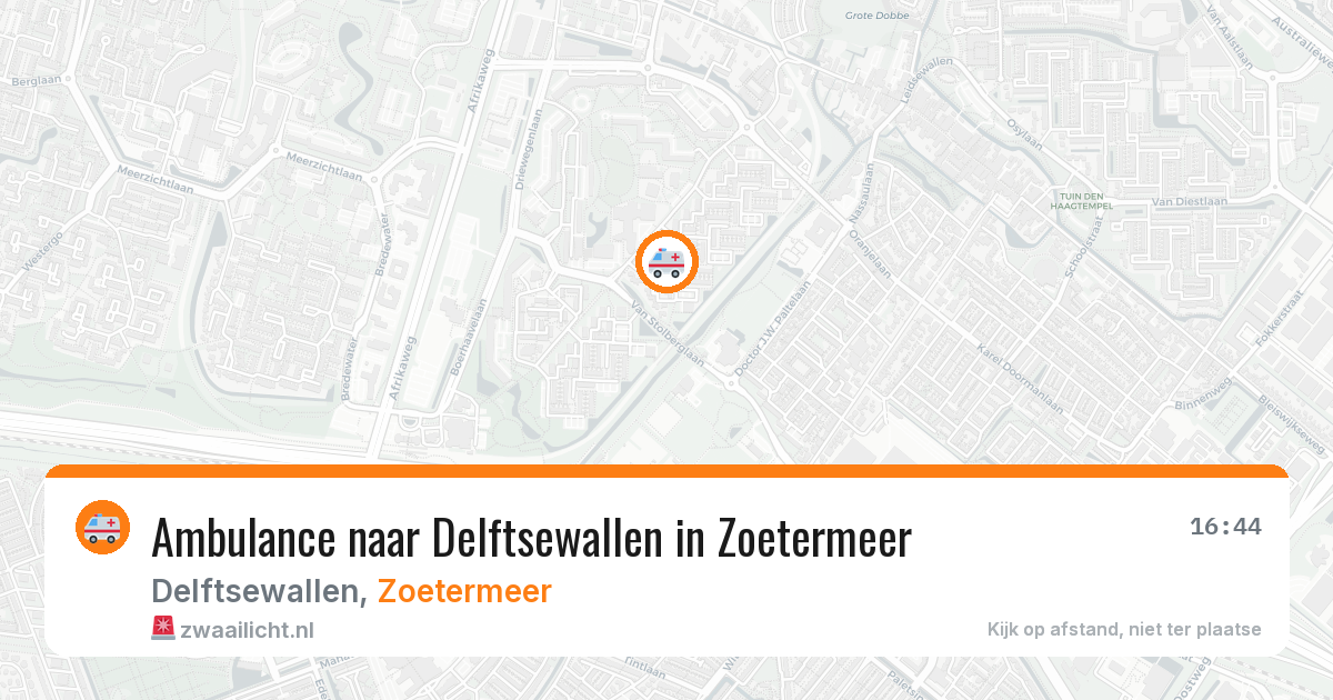 Ambulance naar Delftsewallen in Zoetermeer — 14 jun 2026