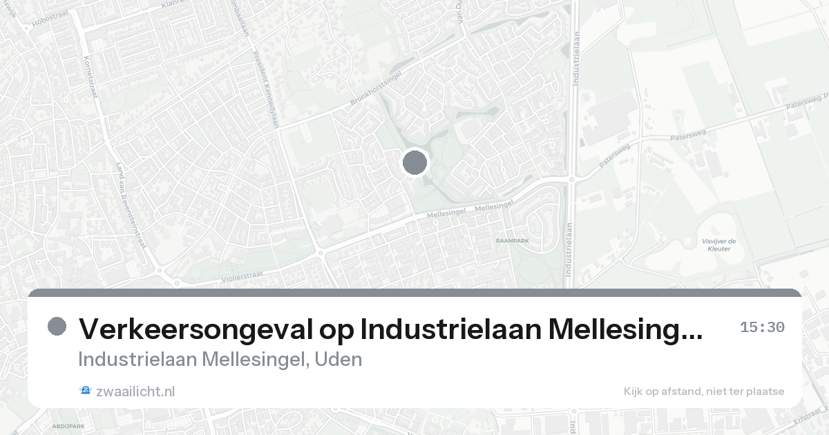 Verkeersongeval op Industrielaan Mellesingel in Uden — 30 jan 2026
