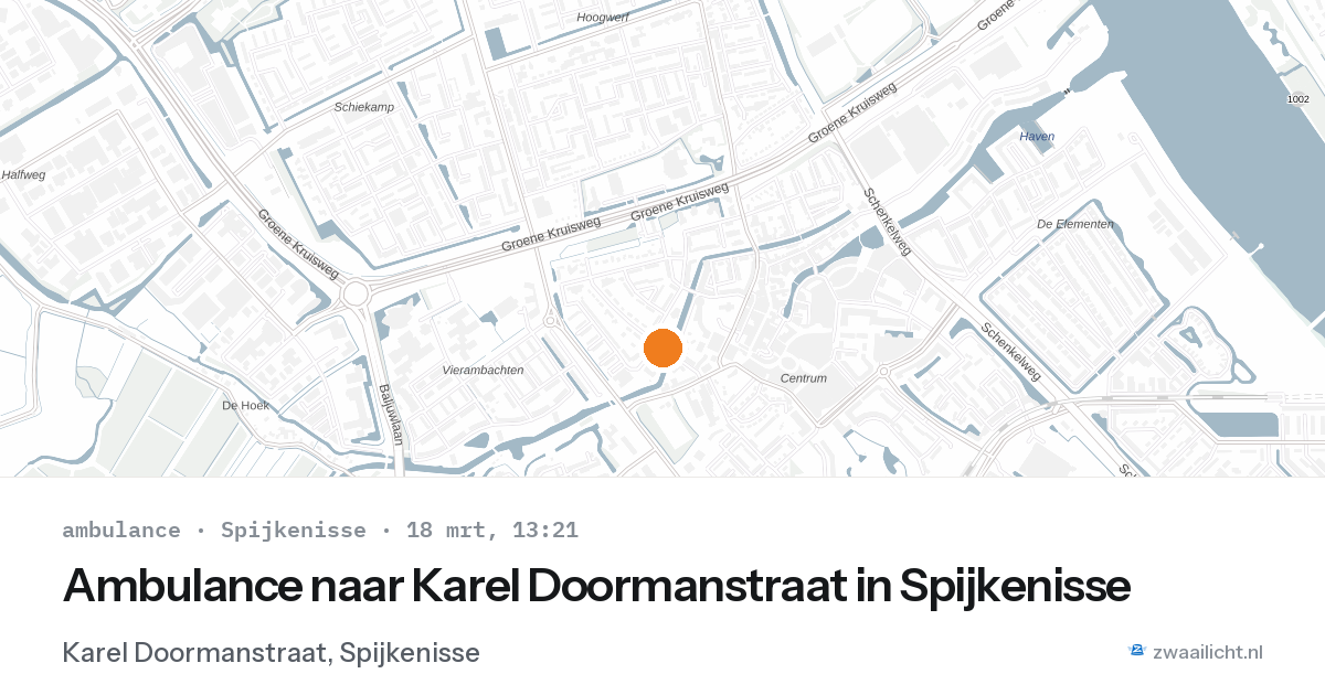 Ambulance naar Karel Doormanstraat in Spijkenisse — 18 mrt 2026