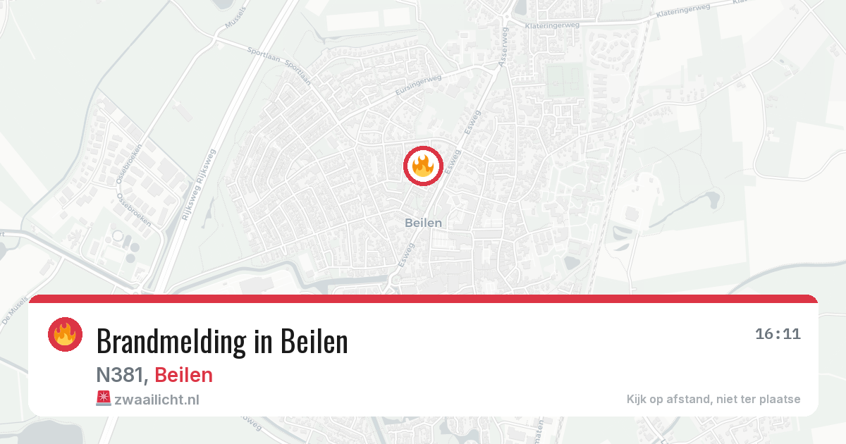 Brandmelding in Beilen — 25 jun 2026