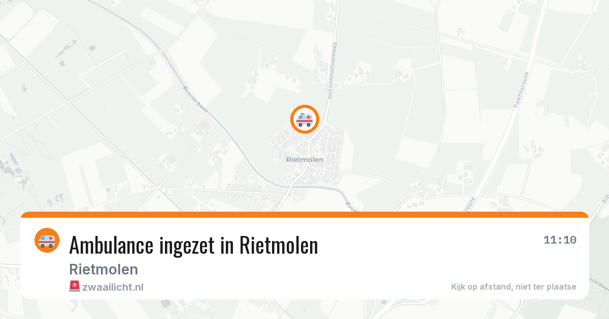Ambulance ingezet in Rietmolen — 11 apr 2026