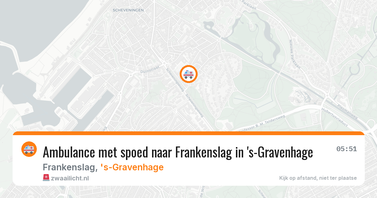 Ambulance met spoed naar Frankenslag in 's-Gravenhage — 6 aug 2026