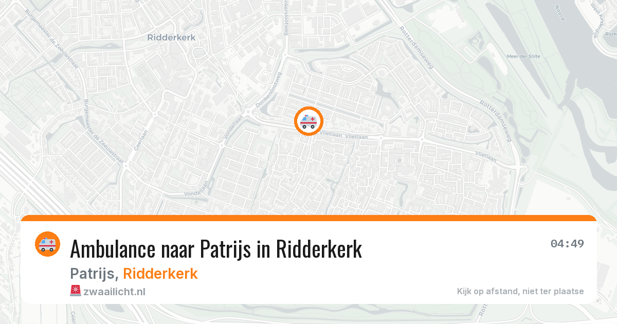 Ambulance naar Patrijs in Ridderkerk — 22 mei 2026