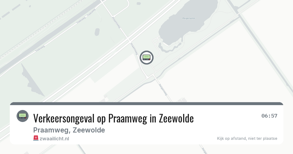 Verkeersongeval op Praamweg in Zeewolde — 29 jan 2026