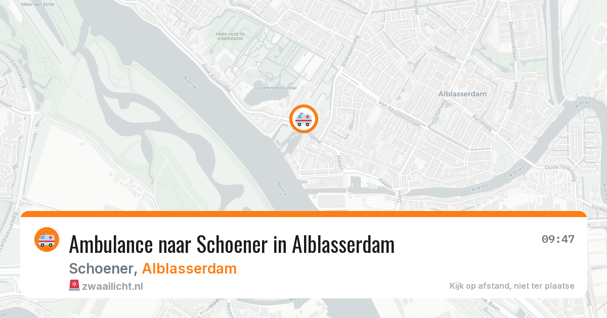 Ambulance naar Schoener in Alblasserdam — 22 mei 2026