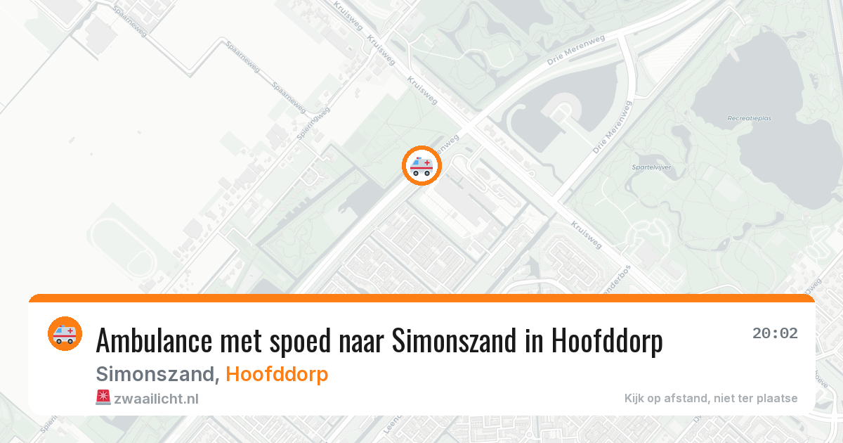 Ambulance met spoed naar Simonszand in Hoofddorp — 7 aug 2026