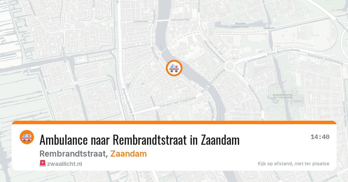 Ambulance naar Rembrandtstraat in Zaandam — 24 jun 2026