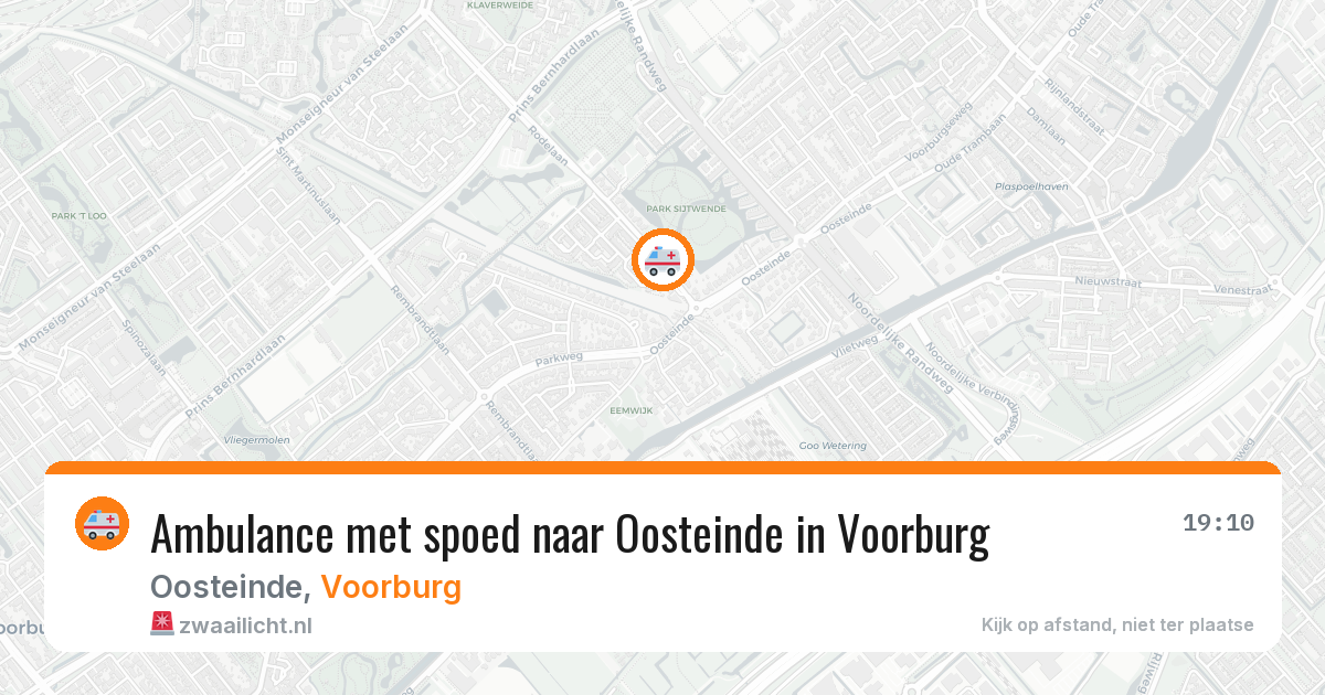 Ambulance met spoed naar Oosteinde in Voorburg — 11 aug 2026