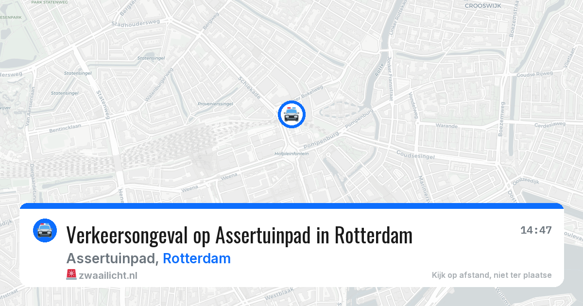 Verkeersongeval op Assertuinpad in Rotterdam — 8 aug 2026