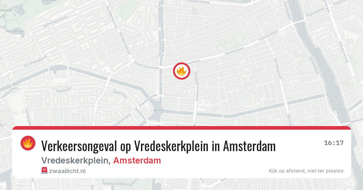 Verkeersongeval op Vredeskerkplein in Amsterdam — 4 mei 2026