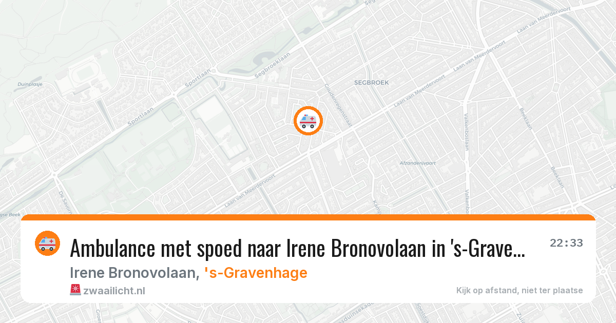 Ambulance met spoed naar Irene Bronovolaan in 's-Gravenhage — 29 jan 2026