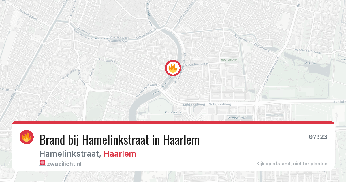 Brand bij Hamelinkstraat in Haarlem — 18 mrt 2026