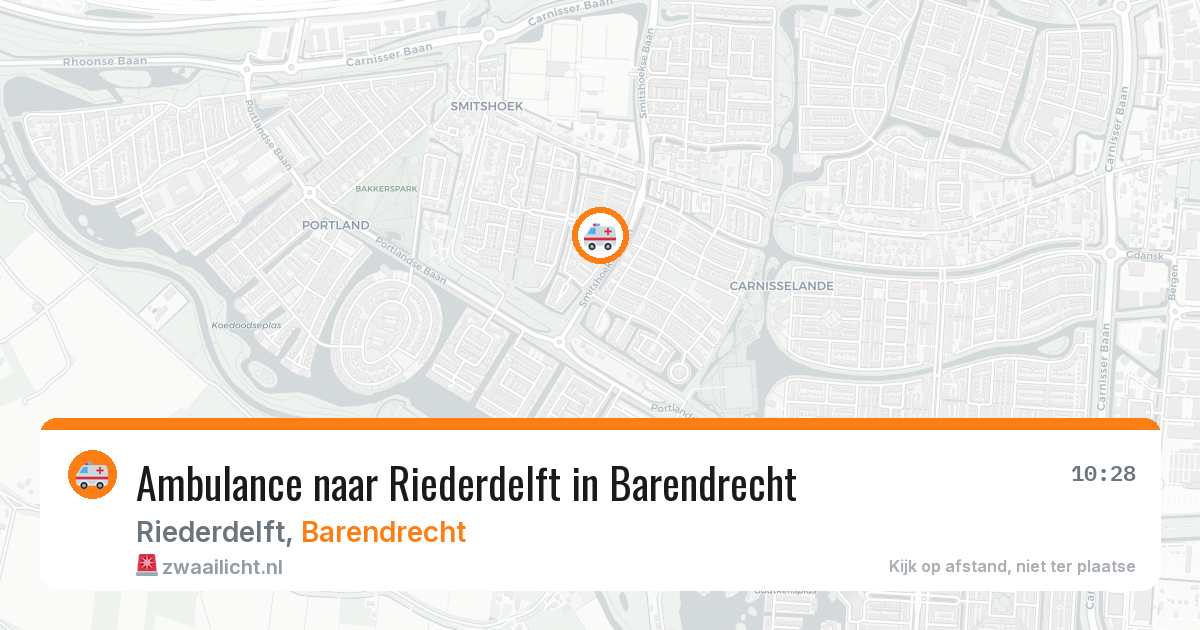 Ambulance naar Riederdelft in Barendrecht — 30 mei 2026