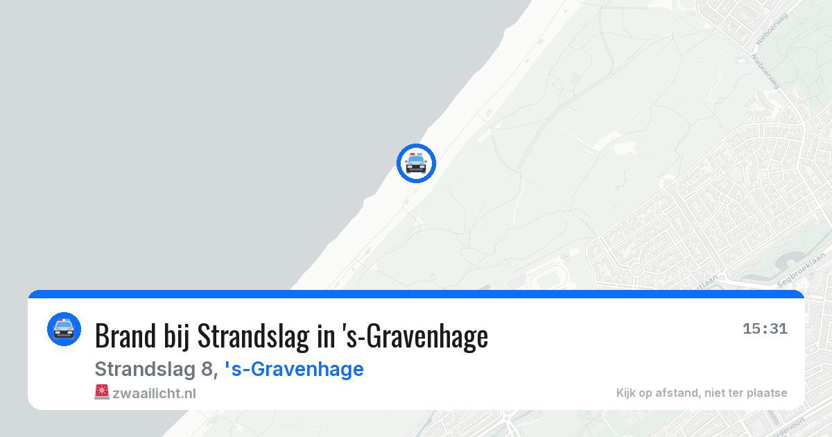 Brand bij Strandslag in 's-Gravenhage — 25 jun 2026