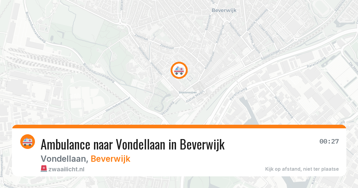 Ambulance naar Vondellaan in Beverwijk — 28 mei 2026