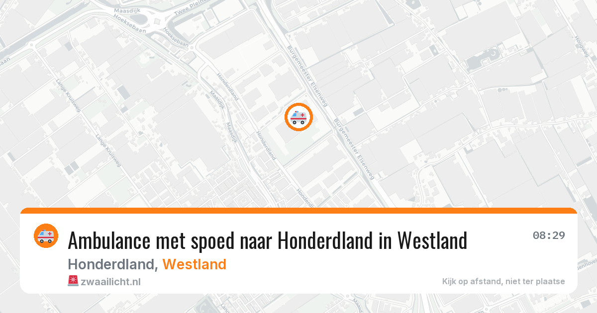 Ambulance met spoed naar Honderdland in Westland — 11 aug 2026