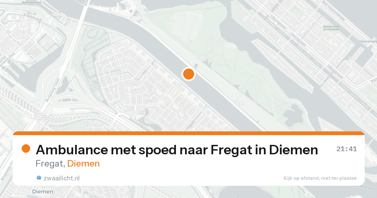 Ambulance met spoed naar Fregat in Diemen — 21 aug 2026