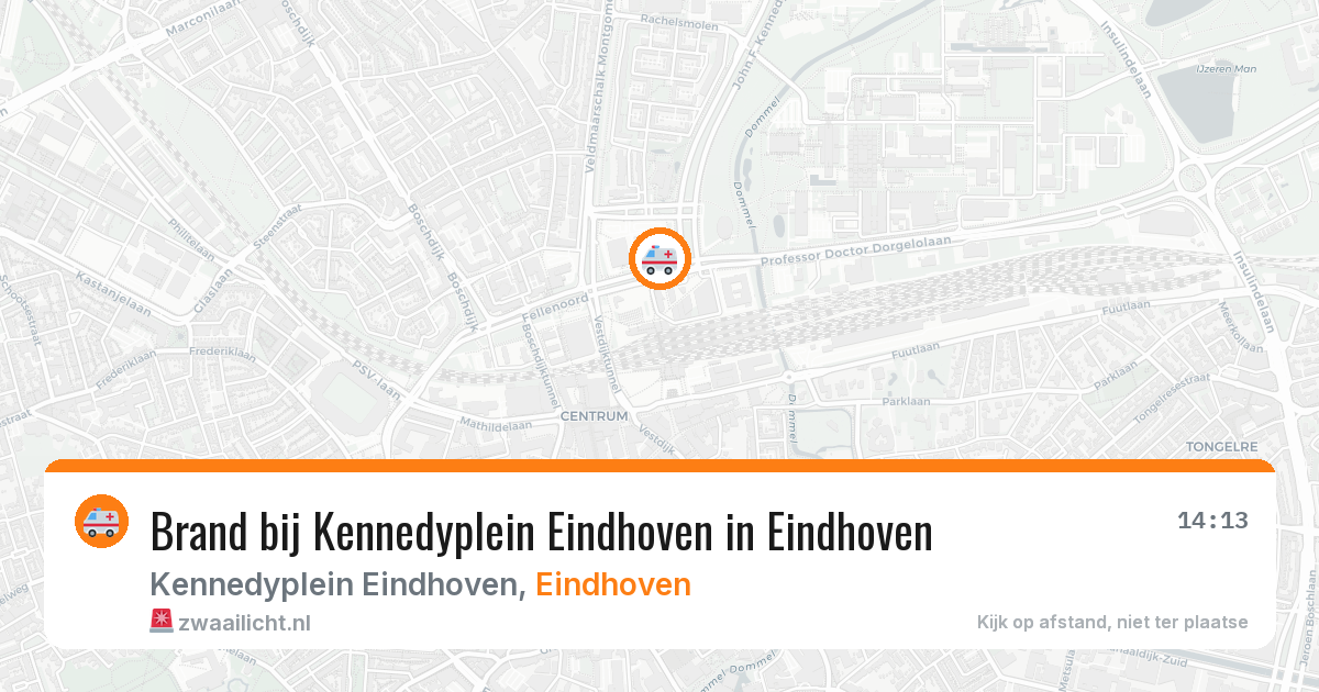 Brand bij Kennedyplein Eindhoven in Eindhoven — 3 apr 2026