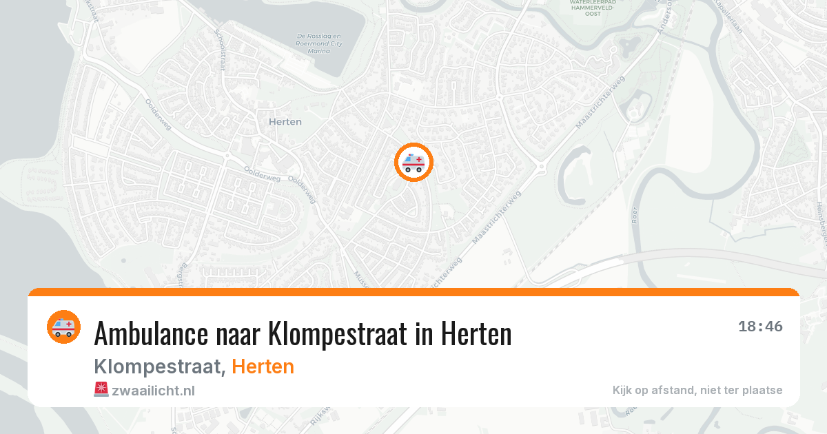Ambulance naar Klompestraat in Herten — 25 jun 2026