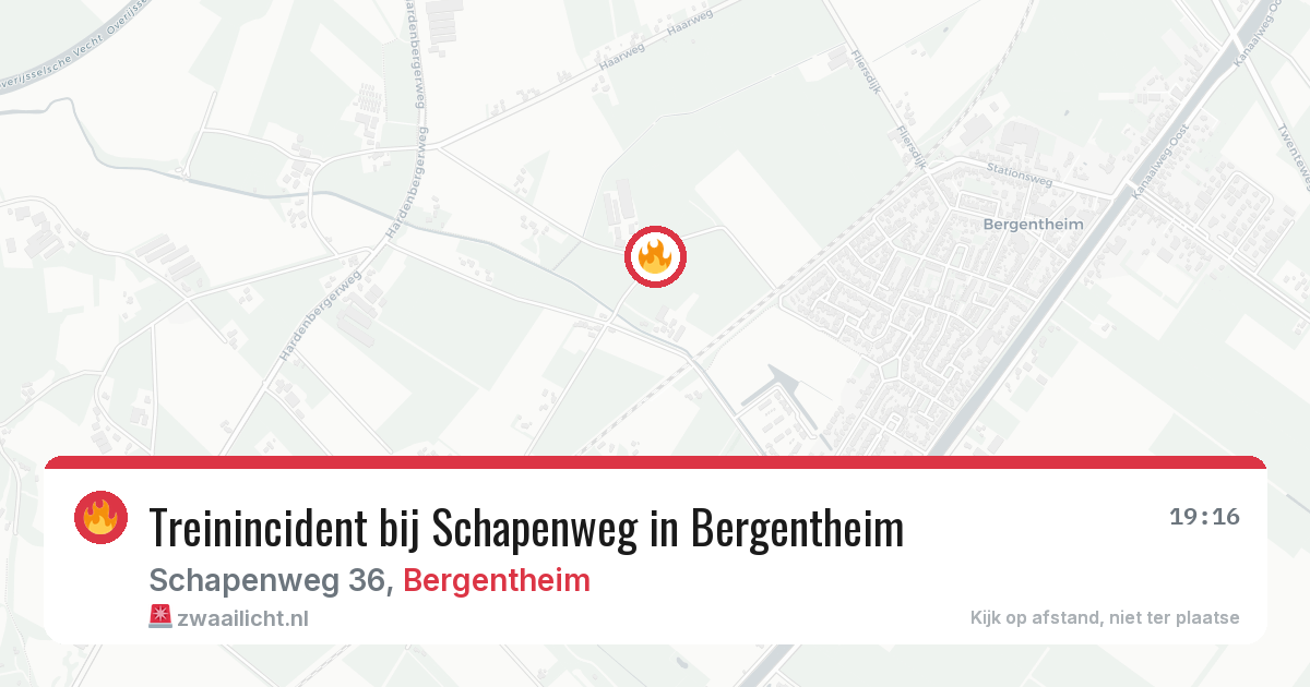 Treinincident bij Schapenweg in Bergentheim — 21 feb 2026