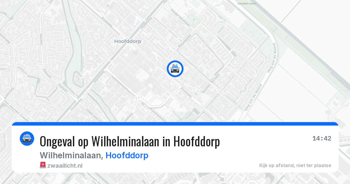 Ongeval op Wilhelminalaan in Hoofddorp — 27 mei 2026