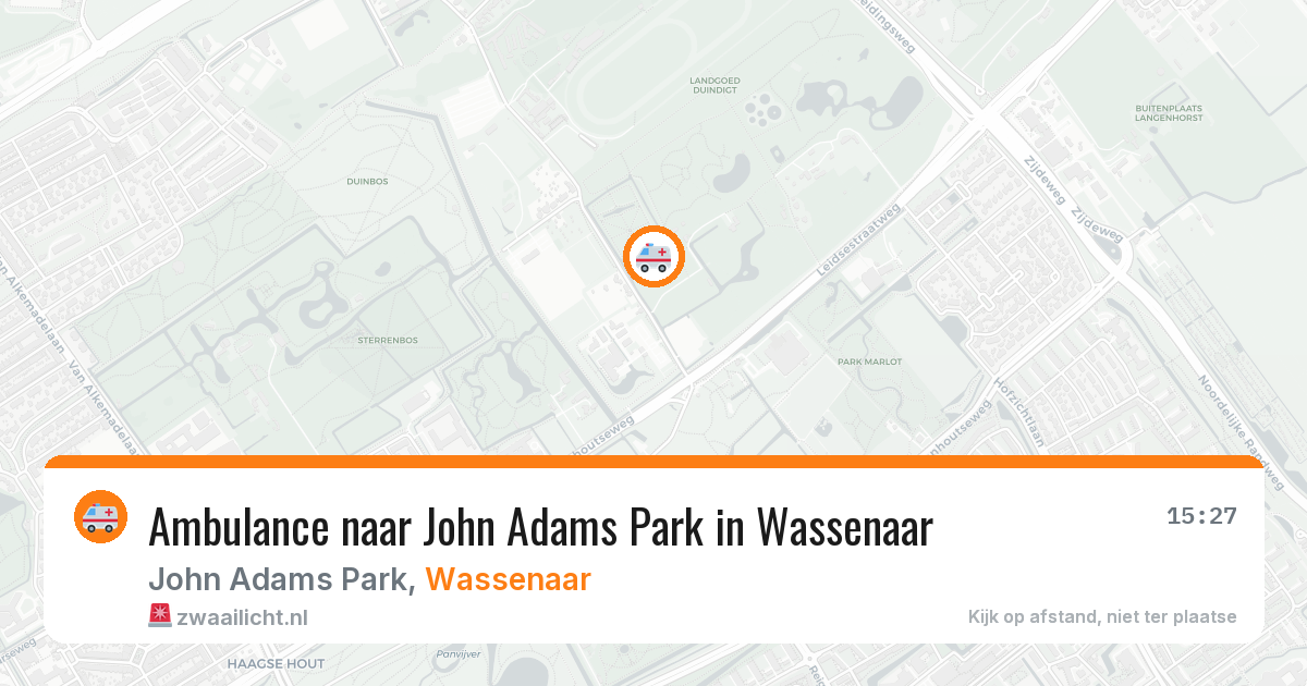 Ambulance naar John Adams Park in Wassenaar — 26 jun 2026