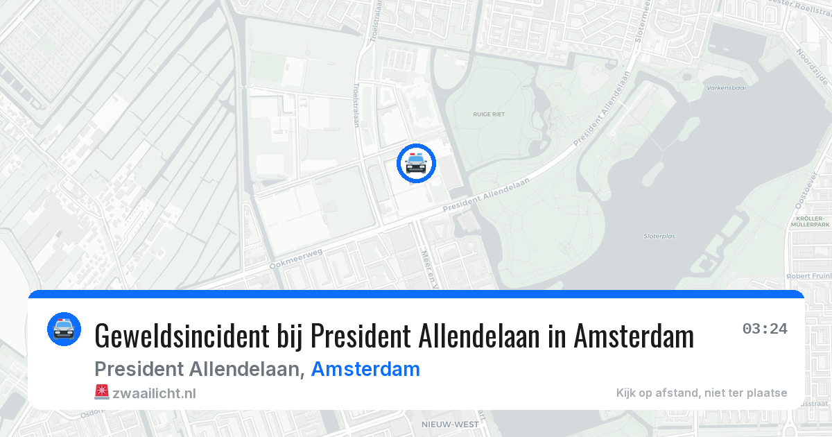 Geweldsincident bij President Allendelaan in Amsterdam — 2 aug 2026