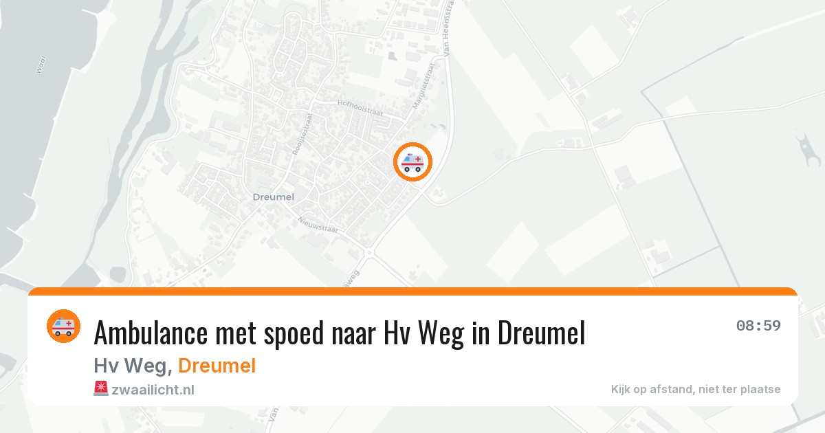Ambulance met spoed naar Hv Weg in Dreumel — 11 aug 2026