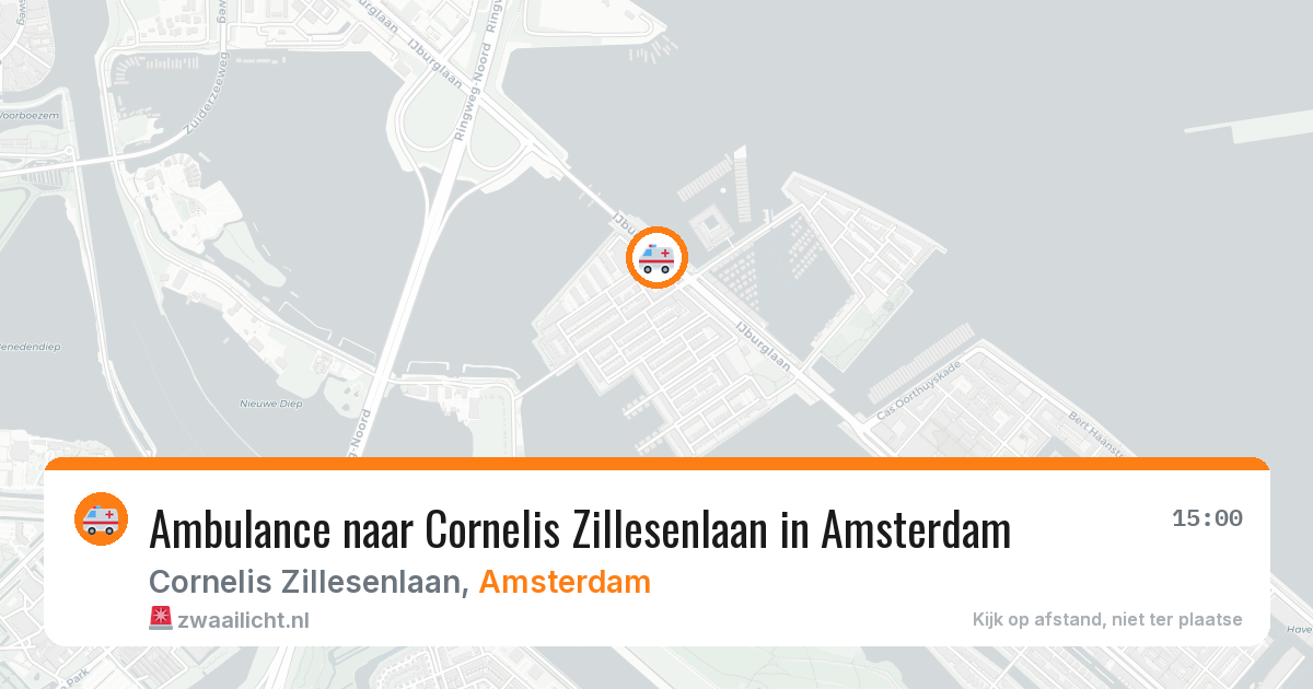 Ambulance naar Cornelis Zillesenlaan in Amsterdam — 16 jul 2026