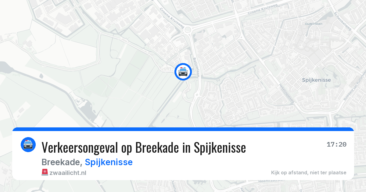 Verkeersongeval op Breekade in Spijkenisse — 8 jul 2026