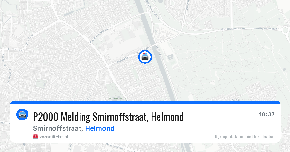 P2000 Melding Smirnoffstraat, Helmond — 24 mei 2026
