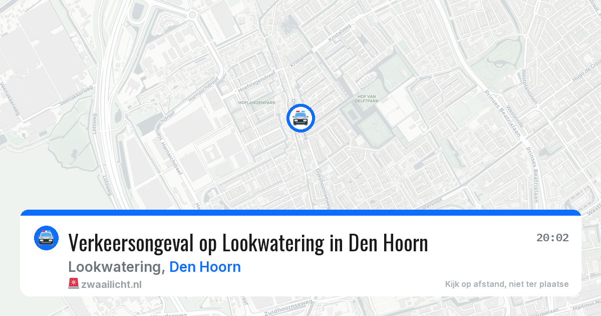 Verkeersongeval op Lookwatering in Den Hoorn — 27 apr 2026