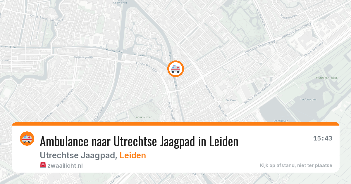 Ambulance naar Utrechtse Jaagpad in Leiden — 11 mei 2026