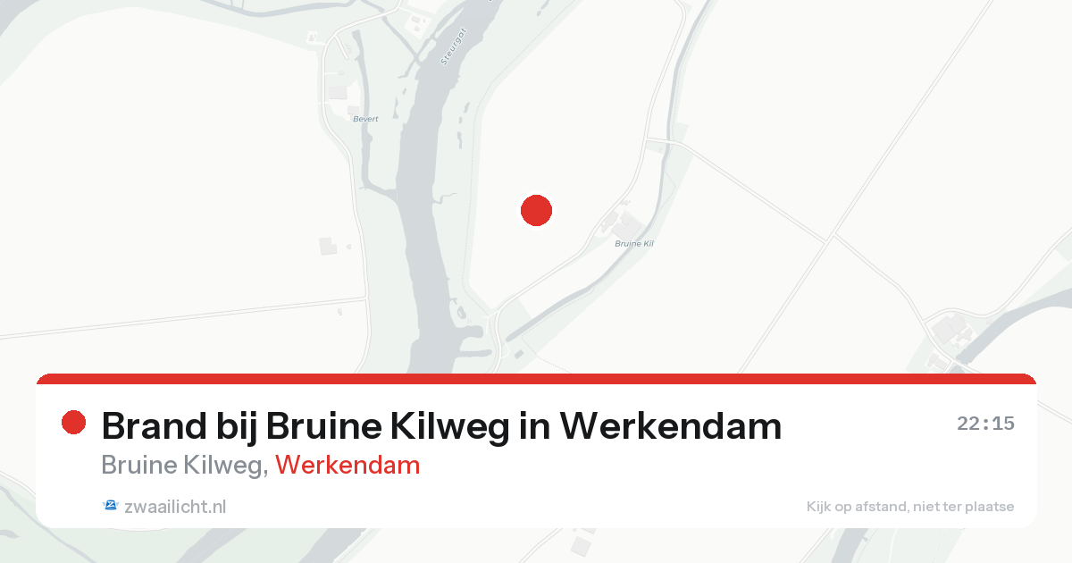 Brand bij Bruine Kilweg in Werkendam — 17 aug 2026
