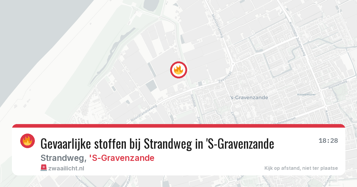 Gevaarlijke stoffen bij Strandweg in 'S-Gravenzande — 20 apr 2026