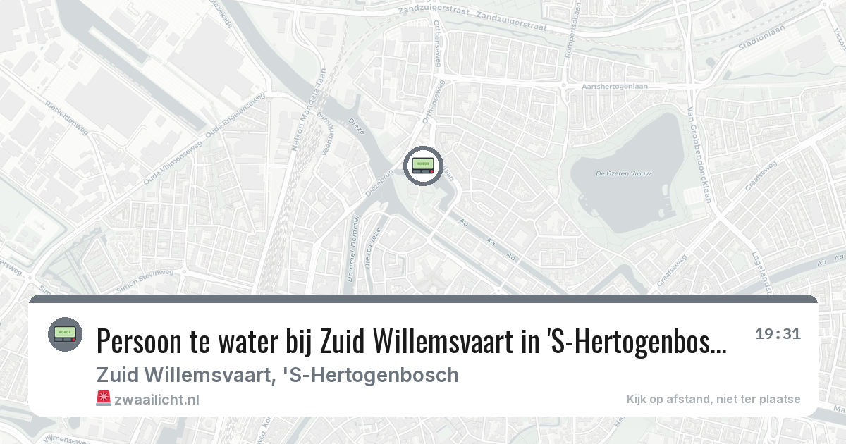 Persoon te water bij Zuid Willemsvaart in 'S-Hertogenbosch — 22 mei 2026