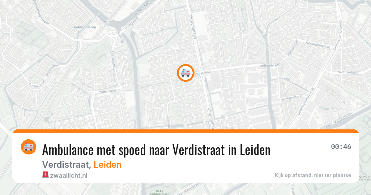 Ambulance met spoed naar Verdistraat in Leiden — 25 jul 2026