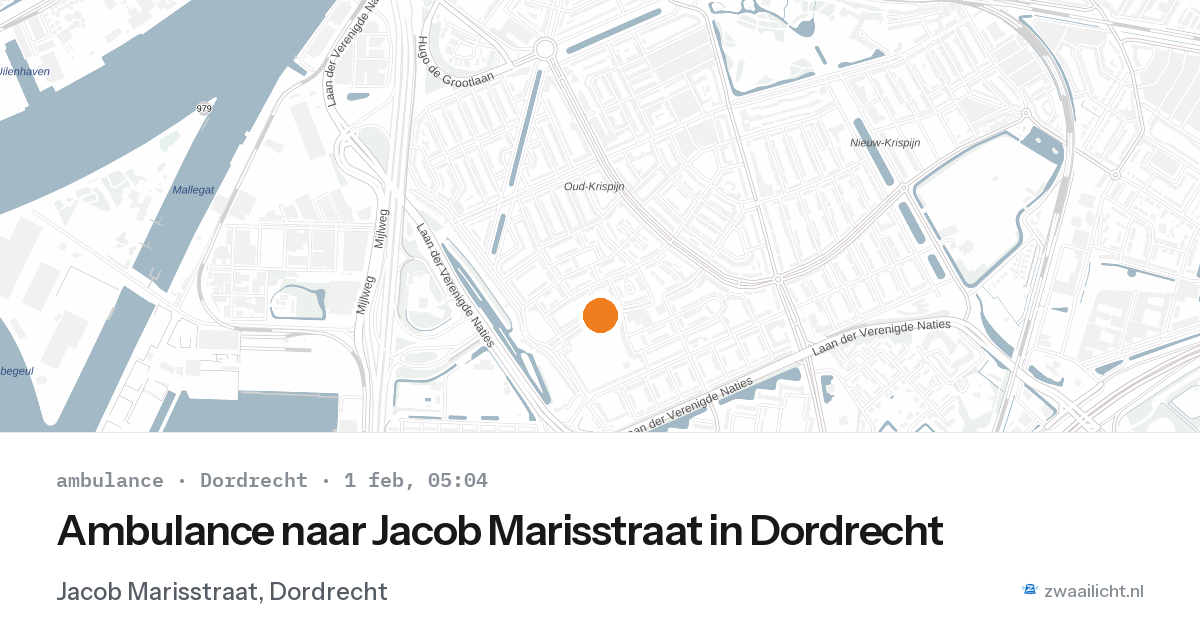 Ambulance naar Jacob Marisstraat in Dordrecht — 1 feb 2026