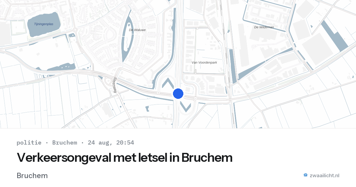 Verkeersongeval met letsel in Bruchem — 24 aug 2026