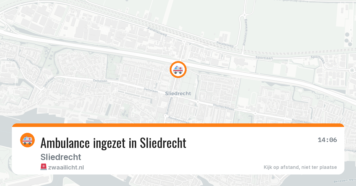 Ambulance ingezet in Sliedrecht — 8 jun 2026
