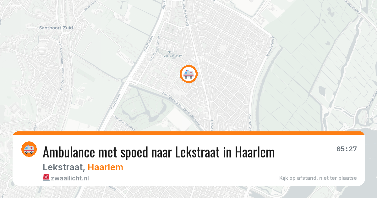 Ambulance met spoed naar Lekstraat in Haarlem — 30 mei 2026