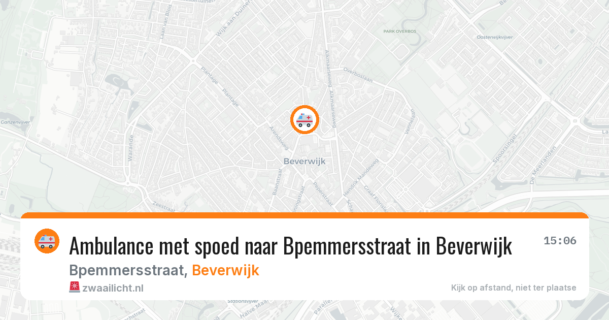 Ambulance met spoed naar Bpemmersstraat in Beverwijk — 18 jun 2026