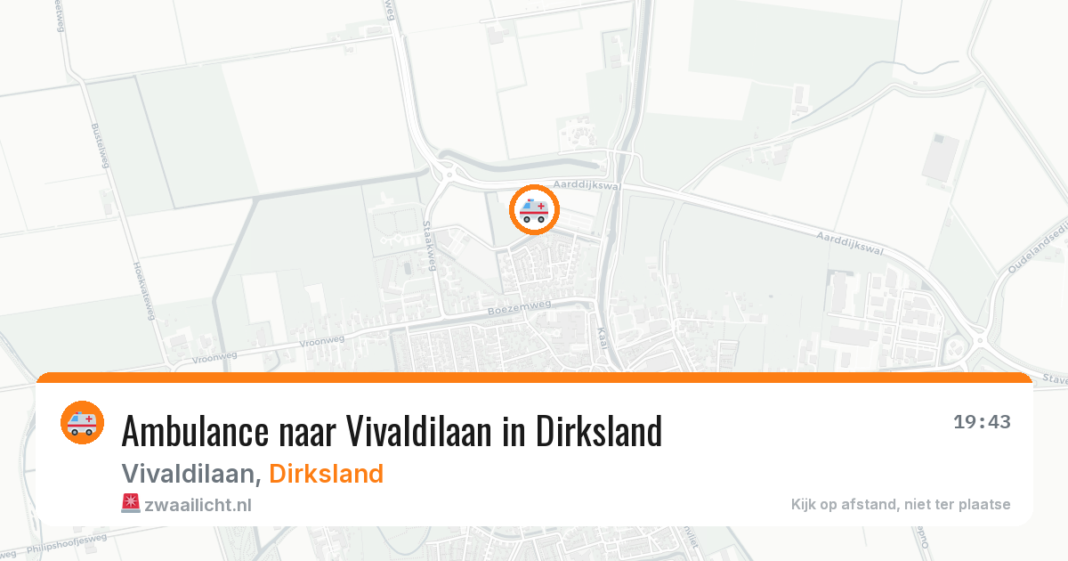 Ambulance naar Vivaldilaan in Dirksland — 12 aug 2026