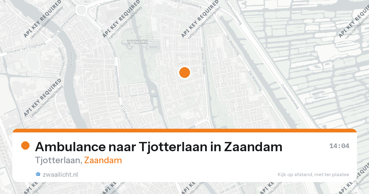 Ambulance naar Tjotterlaan in Zaandam — 26 aug 2026