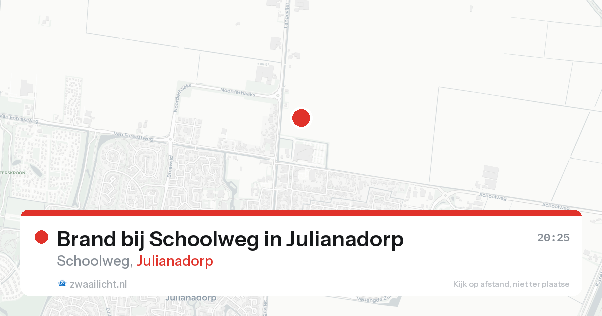 Brand bij Schoolweg in Julianadorp — 17 mei 2026