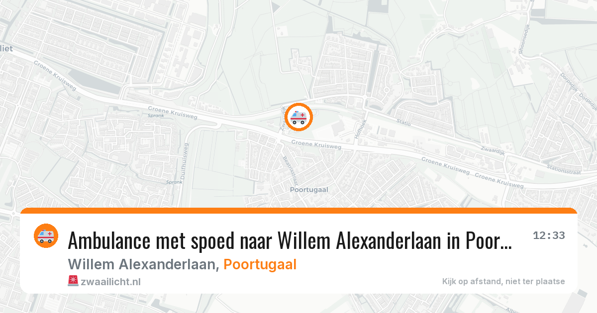 Ambulance met spoed naar Willem Alexanderlaan in Poortugaal — 11 aug 2026