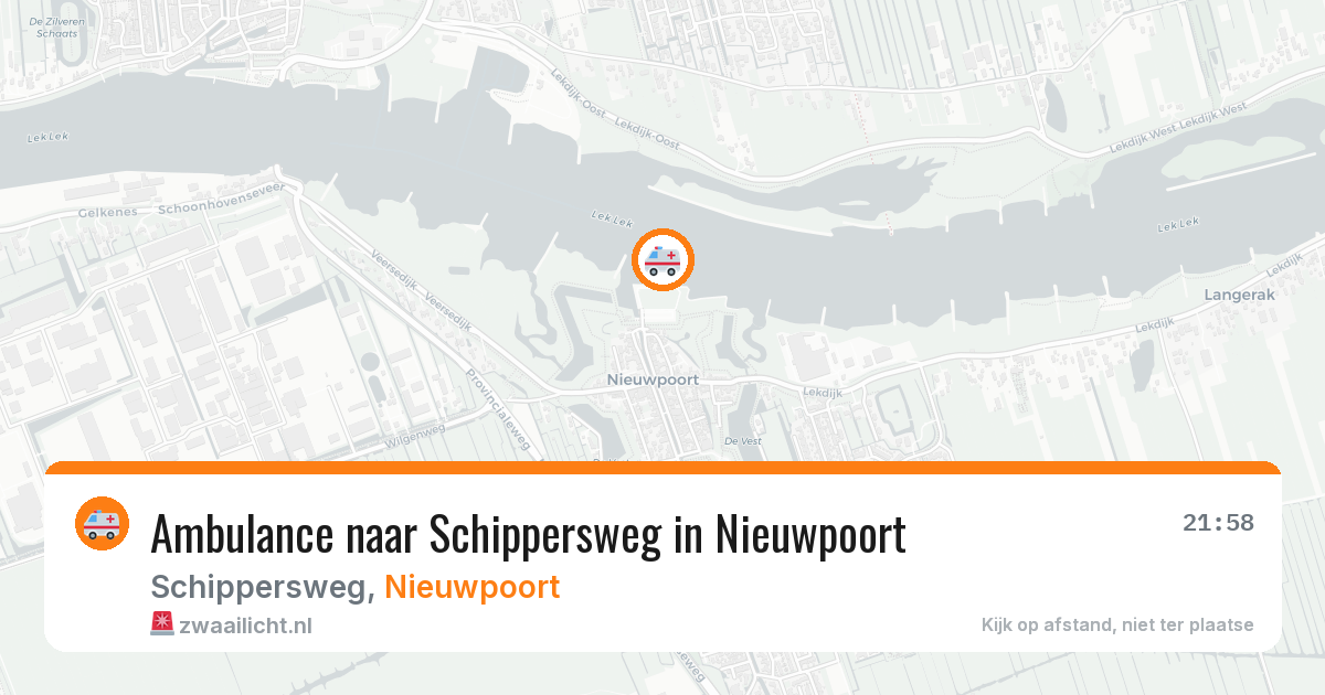 Ambulance naar Schippersweg in Nieuwpoort — 24 apr 2026