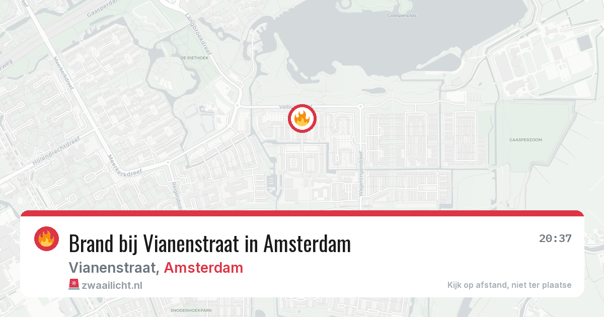 Brand bij Vianenstraat in Amsterdam — 22 jun 2026