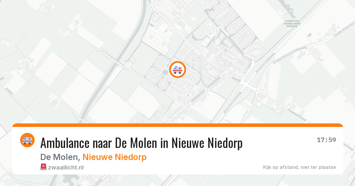 Ambulance naar De Molen in Nieuwe Niedorp — 5 mei 2026