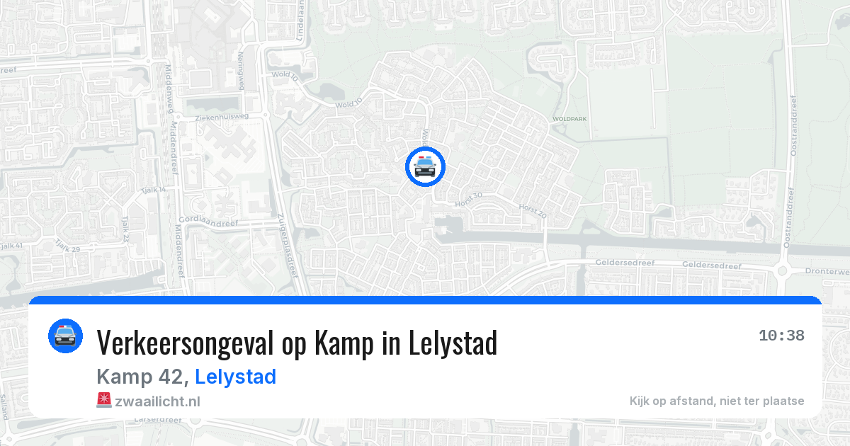 Verkeersongeval op Kamp in Lelystad — 19 jun 2026